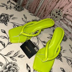 Forever 21 Lime Green Strappy Heels